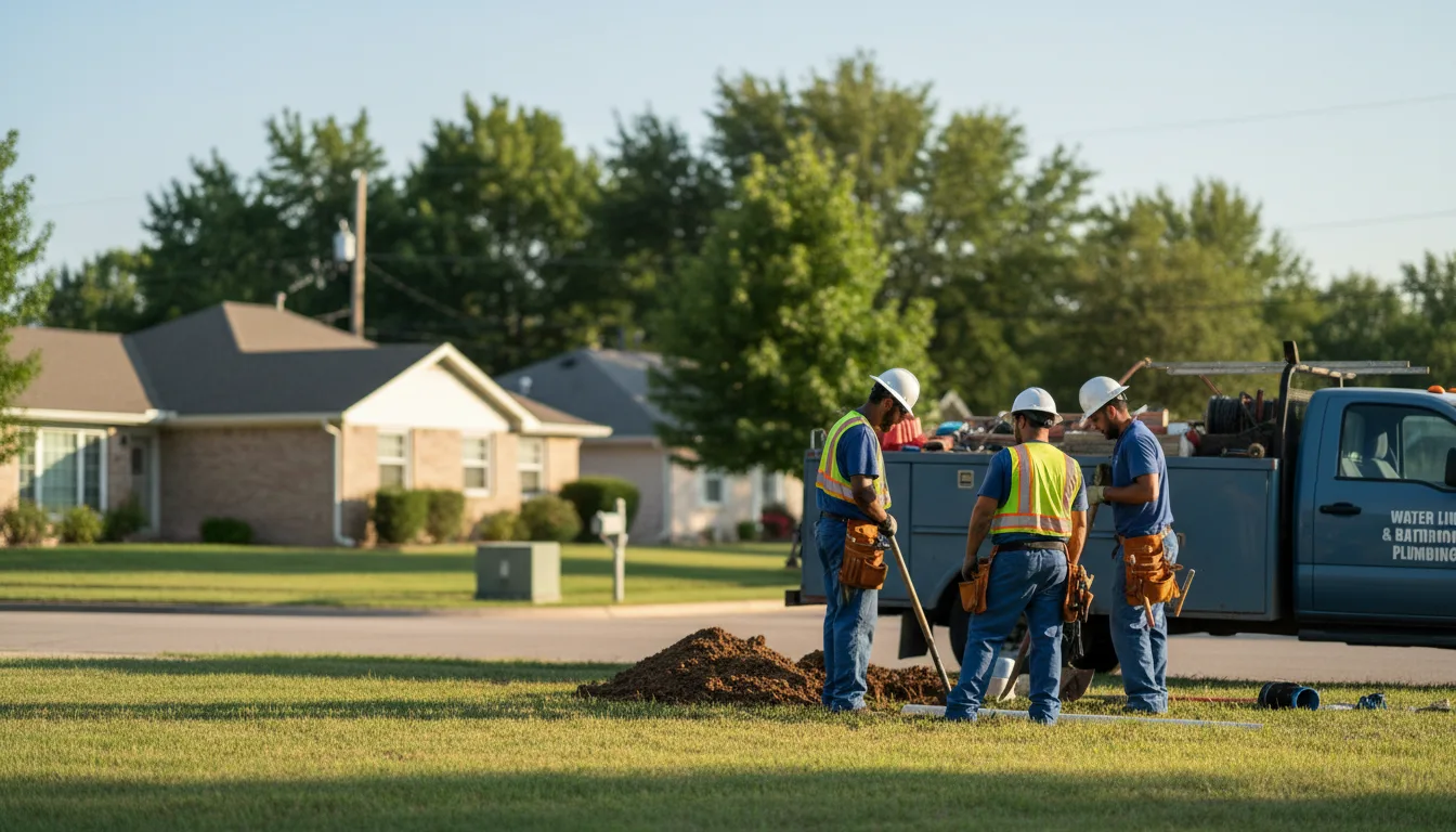 Residential water line and bathroom plumbing service in Merritt, MI